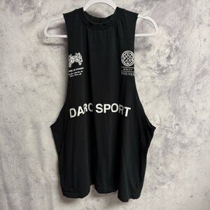 Darc Sport Wolves Shirt Mens M 22x29.5 Black Cut Off Tank Top Gym Streetwear